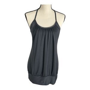 Lululemon Womens Flow 2-in-1 Sports Bra‎ Tank Top Black Size 6